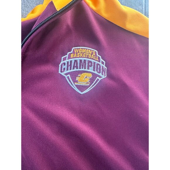 Womens Adidas 2XL Maroon & Gold Central Michigan  Champion Basketball Jacket - Picture 6 of 10